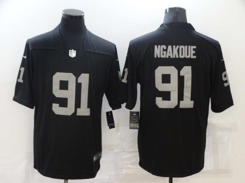 Men's Las Vegas Raiders Yannick Ngakoue #91 Black Jersey